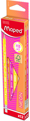 Pencil Graphite Eraser End HB FSC Neon MAPED 853717FC